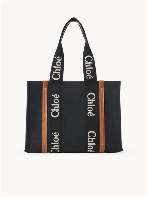 chloe woody white|chloe woody tote medium.